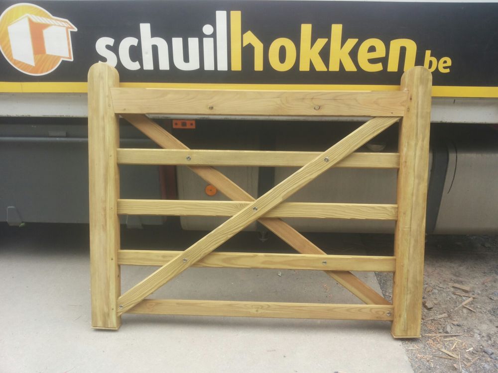 dans halen plotseling Houten Weidepoort 120cm